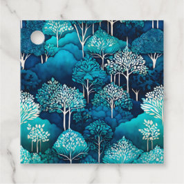 Kleurrijke Batik Forest Art Gift Labels