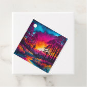 Kleurrijke Batik Forest Art Gift Labels (In situ)