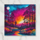 Kleurrijke Batik Forest Art Gift Labels (Voorkant)