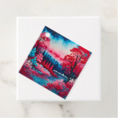 Kleurrijke Batik Forest Art Gift Labels (In situ)