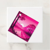 Kleurrijke Batik Forest Art Gift Labels (In situ)