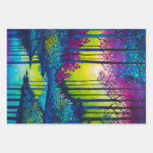 Kleurrijke Batik Forest Art Wrapping Paper Sheets (Voorkant 3)
