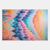 Kleurrijke Batik Forest Art Wrapping Paper Sheets (Voorkant 3)
