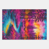 Kleurrijke Batik Forest Art Wrapping Paper Sheets (Voorkant)