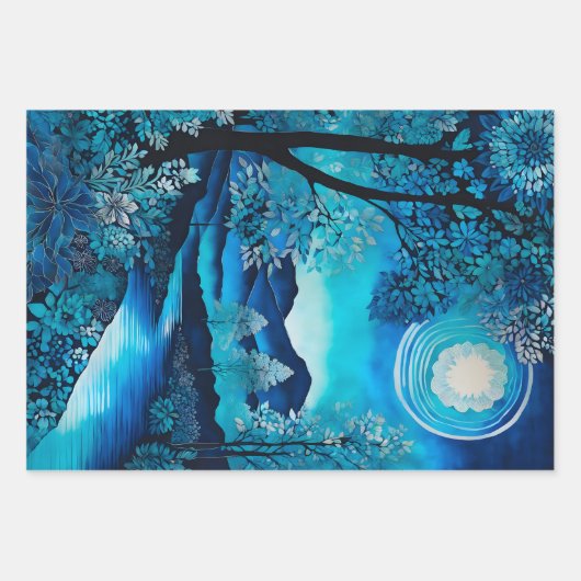 Kleurrijke Batik Forest Art Wrapping Paper Sheets (Voorkant 3)