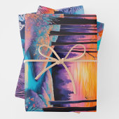 Kleurrijke Batik Forest Art Wrapping Paper Sheets