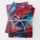 Kleurrijke Batik Forest Art Wrapping Paper Sheets