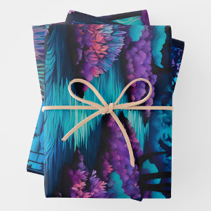 Kleurrijke Batik Forest Art Wrapping Paper Sheets