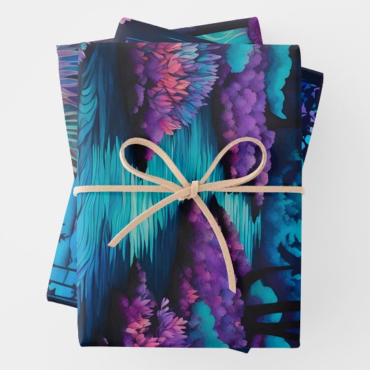 Kleurrijke Batik Forest Art Wrapping Paper Sheets