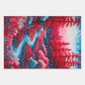 Kleurrijke Batik Forest Art Wrapping Paper Sheets (Voorkant 2)