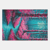 Kleurrijke Batik Forest Art Wrapping Paper Sheets (Voorkant 3)