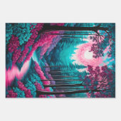 Kleurrijke Batik Forest Art Wrapping Paper Sheets (Voorkant)