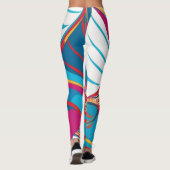 Kleurrijke Batik Parang Pop Art Pattern Leggings (Achterkant)