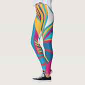 Kleurrijke Batik Parang Pop Art Pattern Leggings (Links)