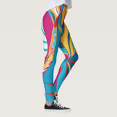 Kleurrijke Batik Parang Pop Art Pattern Leggings (Rechts)