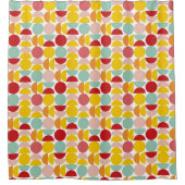 Kleurrijke Bauhaus geel, rood Douchegordijn (Voorkant)