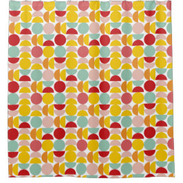 Kleurrijke Bauhaus geel, rood Douchegordijn