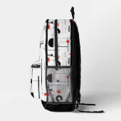 Kleurrijke bauhaus geometrisch patroon monogram pr bedrukte rugzak (Rechts)