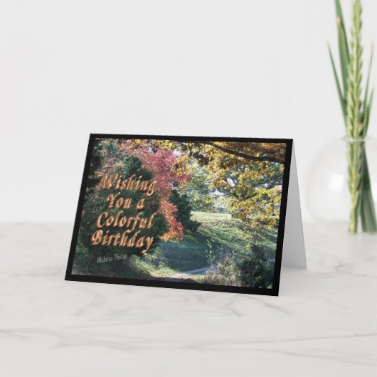 Kleurrijke Bday Kaart-aanpassen Kaart (Voorkant)