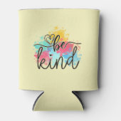 Kleurrijke Be Kind Paint Splash Blikjeskoeler (Voorkant)