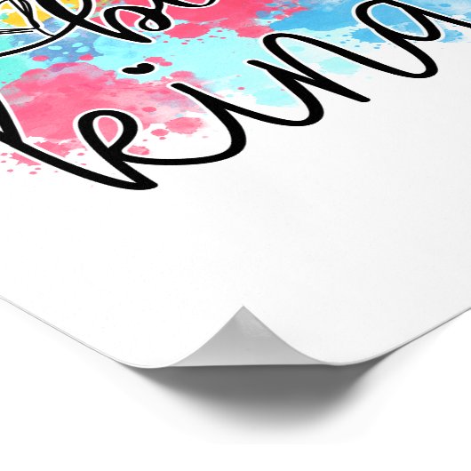 Kleurrijke Be Kind Paint Splash Unframed Poster (Hoek)