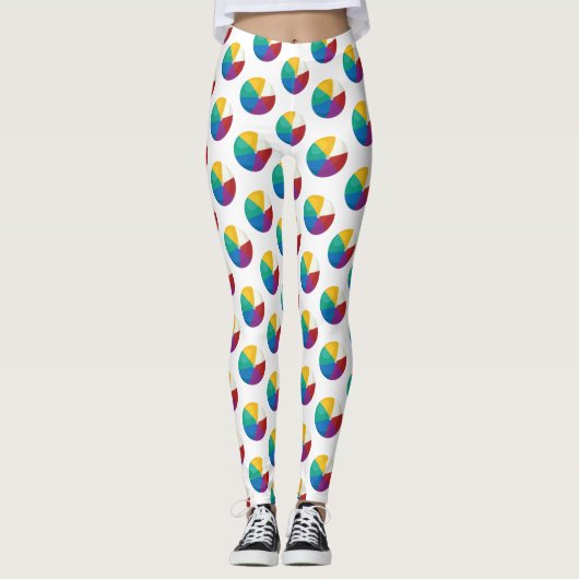 Kleurrijke Beach Ball Zomerpatroon Leggings (Voorkant)