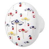 Kleurrijke beach-mbrella en beach-band, aangepast keramische knop (Rechts)