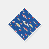 Kleurrijke beach-mbrella en beach-band, aangepast servetten (Hoek)