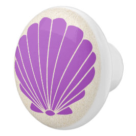 Kleurrijke Beach Shell Scallop Lade Knoppen