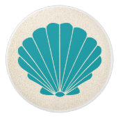 Kleurrijke Beach Shell Scallop Lade Knoppen (Voorkant)