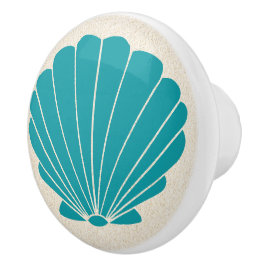 Kleurrijke Beach Shell Scallop Lade Knoppen