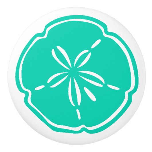 Kleurrijke Beach Shell Zand Dollar Lade Knoppen (Voorkant)