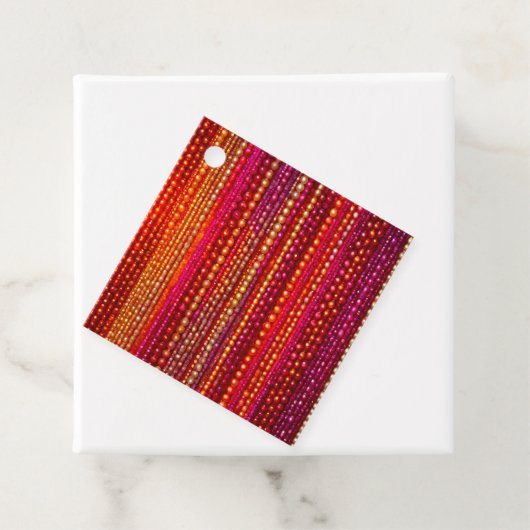 Kleurrijke Bead Art Gift Labels (In situ)