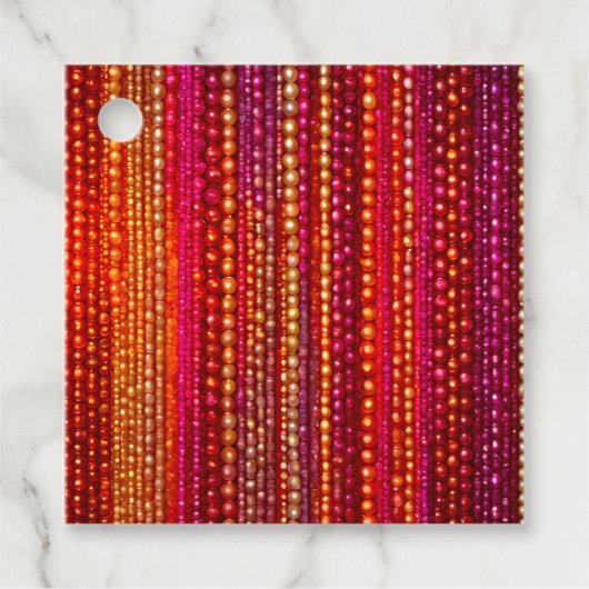 Kleurrijke Bead Art Gift Labels (Voorkant)