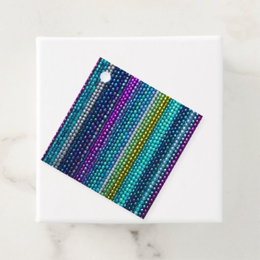 Kleurrijke Bead Art Gift Labels (In situ)