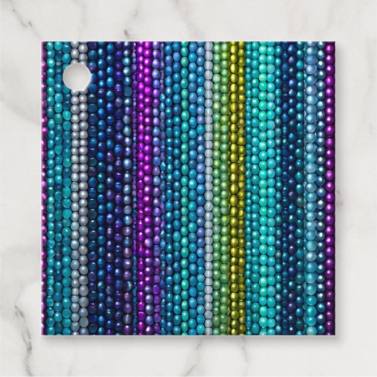 Kleurrijke Bead Art Gift Labels (Voorkant)