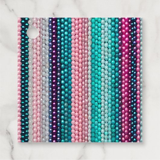 Kleurrijke Bead Art Gift Labels (Voorkant)