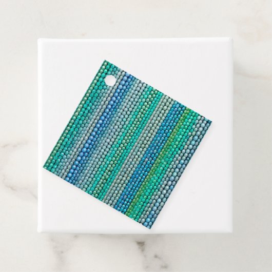 Kleurrijke Bead Art Gift Labels (In situ)