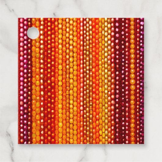 Kleurrijke Bead Art Gift Labels (Voorkant)