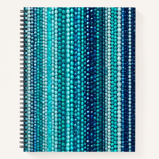 Kleurrijke Bead Art Spiral Notitieboek (Voorkant)