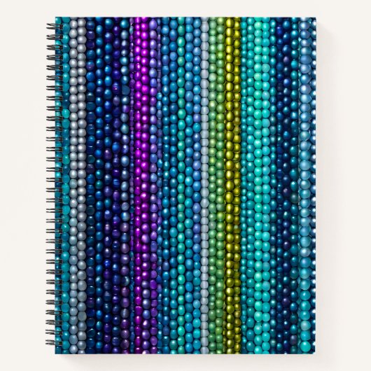Kleurrijke Bead Art Spiral Notitieboek (Voorkant)