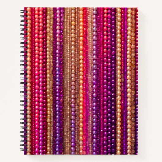 Kleurrijke Bead Art Spiral Notitieboek (Voorkant)