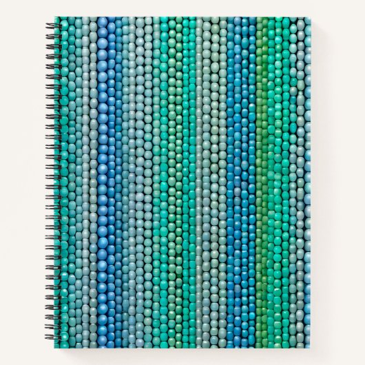 Kleurrijke Bead Art Spiral Notitieboek (Voorkant)