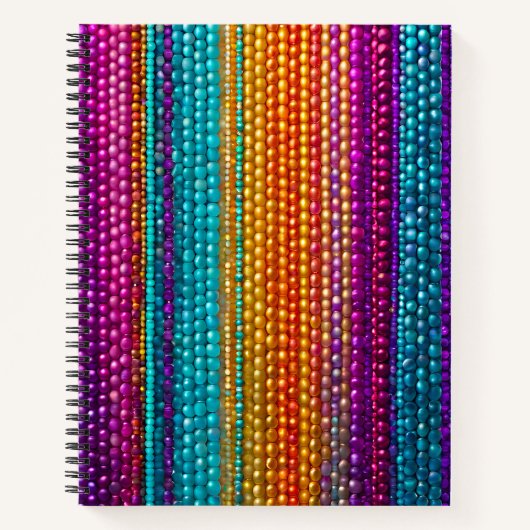 Kleurrijke Bead Art Spiral Notitieboek (Voorkant)