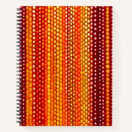 Kleurrijke Bead Art Spiral Notitieboek (Voorkant)