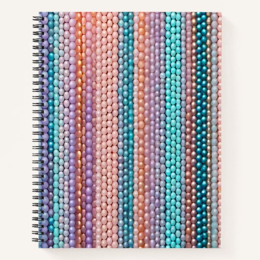 Kleurrijke Bead Art Spiral Notitieboek (Voorkant)