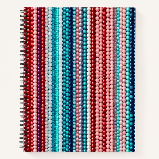 Kleurrijke Bead Art Spiral Notitieboek (Voorkant)