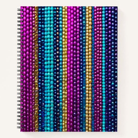 Kleurrijke Bead Art Spiral Notitieboek (Voorkant)