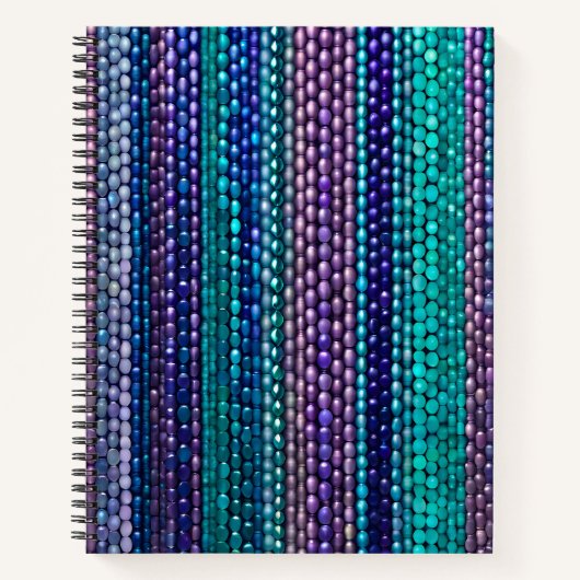 Kleurrijke Bead Art Spiral Notitieboek (Voorkant)