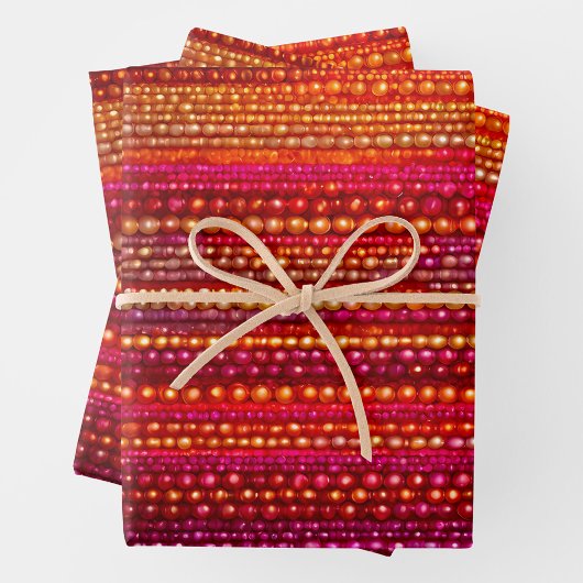 Kleurrijke Bead Art Wrapping Paper Sheets